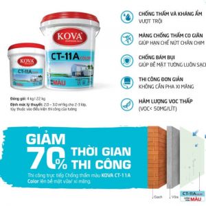 CHỐNG THẤM MÀU KOVA CT-11A COLOR 4KG