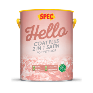 SPEC HELLO COAT PLUS 2 IN 1 SATIN FOR INTERIOR - SƠN NỘI THẤT 2 TRONG 1 CAO CẤP BÓNG LOÁNG