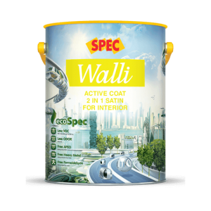 SPEC WALLI ACTIVE COAT 2 IN 1 SATIN FOR INTERIOR - SƠN NỘI THẤT 2 TRONG 1 CAO CẤP BÓNG LOÁNG